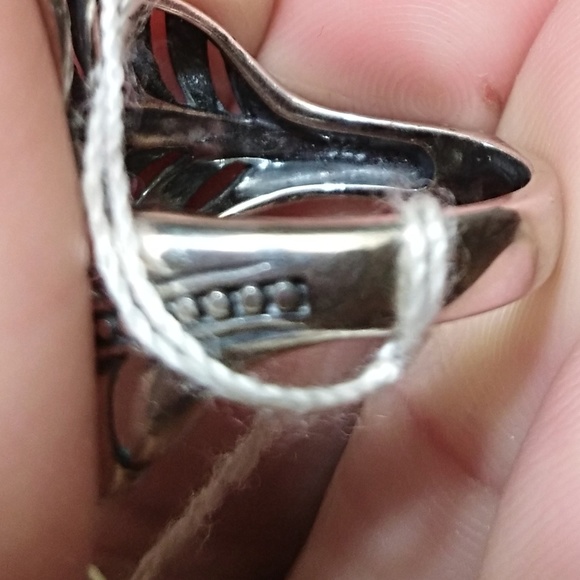 Spring fresh Sterling Silver palm tree leaf ring 7 - Picture 3 of 3